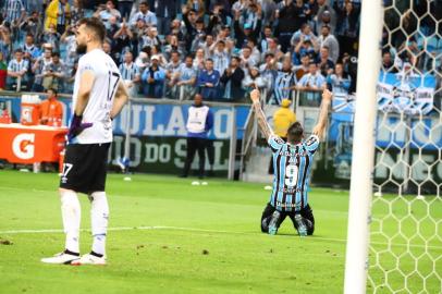  PORTO ALEGRE, RS, BRASIL, 02-10-2018. Grêmio e Atlético Tucumán se enfrentam nesta terça-feira (2), às 21h45min, em jogo válido pela partida de volta das quartas de final da Libertadores. (CARLOS MACEDO/AGÊNCIA RBS)