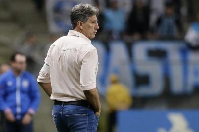 Grêmio enfrenta o Bahia na Arena pela 28ª rodada do Brasileirão. No lance, o técnico Renato Portaluppi