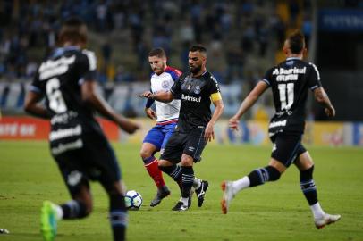 Grêmio enfrenta o Bahia na Arena pela 28ª rodada do Brasileirão. No lance, Maicon