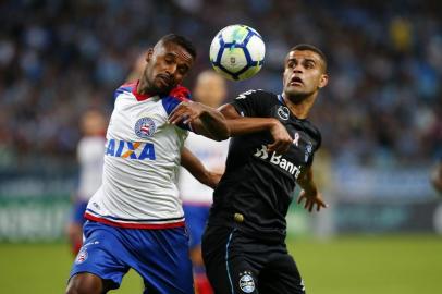 Grêmio enfrenta o Bahia na Arena pela 28ª rodada do Brasileirão. No lance, Alisson