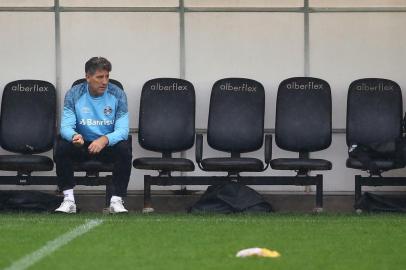  PORTO ALEGRE, RS, BRASIL, 31/08/2018 - Treino do Grêmio que ocorreu nesta manhã de sexta feira. (FOTOGRAFO: LAURO ALVES / AGENCIA RBS)