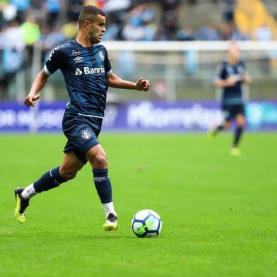  PORTO ALEGRE, RS, BRASIL. 01/09/2018. Na Arena, Grêmio e Botafogo se enfrentam neste sábado (1/9), às 16h, em jogo válido pela 22ª rodada do Brasileirão. (Foto: Carlos Macedo/Agência RBS)Indexador: Carlos Macedo