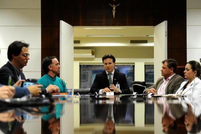  CAXIAS DO SUL, RS. BRASIL, 10/10/2018Postão e coletiva no prefeito sobre reforma do prédio. (Lucas Amorelli/Agência RBS)