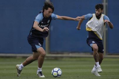  PORTO ALEGRE, RS, BRASIL, 11-10-2018. Grêmio treina no CT Luiz Carvalho. (CAMILA DOMINGUES/AGÊNCIA RBS)