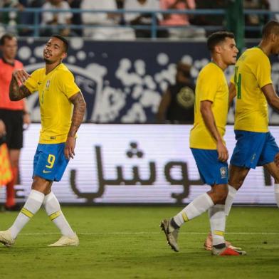  Nesta sexta-feira (12), a Seleção Brasileira enfrenta a Arábia Saudita, no Estádio King Saud University, em Riad, capital saudita. O confronto é o primeiro de dois amistosos que a Canarinho fará durante a data FIFA de outubro. (PEDRO MARTINS/MOWA PRESSIndexador: Pedro Martins