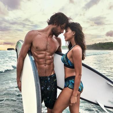 Mariana Rios e o modelo Marlon Teixeira estrelam campanha da Track&Field