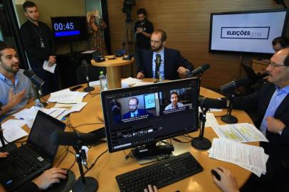  PORTO ALEGRE, RS, BRASIL, 16/10/2018 - Debate entre Eduardo Leite e José Ivo Sartori na Gaúcha.(FOTOGRAFO: TADEU VILANI / AGENCIA RBS)