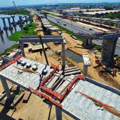  PORTO ALEGRE, RS, BRASIL, 17/10/2018 -  Obras na ponte do Guaíba. (FOTOGRAFO: LAURO ALVES / AGENCIA RBS)