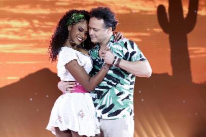 Brennda Martins e Danton Mello na Dança dos Famosos.