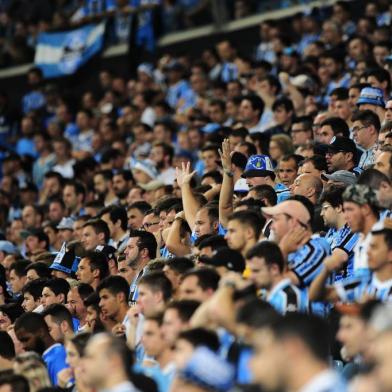  PORTO ALEGRE, RS, 21.02.2018. Grêmio enfrenta o Independiente na Arena no jogo de volta da Recopa Sul-Americana em Porto Alegre.Na foto: torcida do Grêmio.Foto: André Ávila/Agência RBS