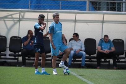  PORTO ALEGRE, RS, BRASIL, 19-10-2018. Grêmio faz treino no CT Luiz Carvalho. (FERNANDO GOMES/AGÊNCIA RBS)