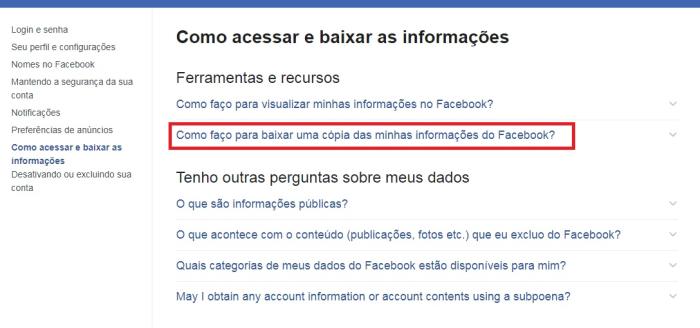 Como desativar o login por foto no Facebook