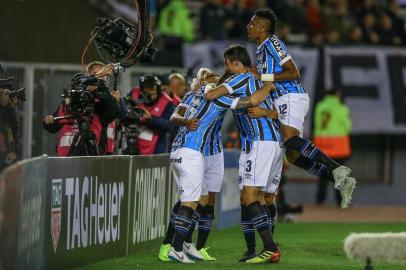 Gremio x River PlateRS - FUTEBOL/CONMEBOL LIBERTADORES 2018 /GREMIO X RIVER PLATE - ESPORTES - Lance da partida entre Gremio e River Plate disputada na noite desta terca-feira, no Estadio Monumental de Nunez, em Buenos Aires, valida pela semifinal da Conmebol Libertadores 2018. FOTO: LUCAS UEBEL/GREMIO FBPAEditoria: SPOIndexador: Lucas UebelSecao: futebolFonte: Gremio.netFotógrafo: Gremio x River Plate