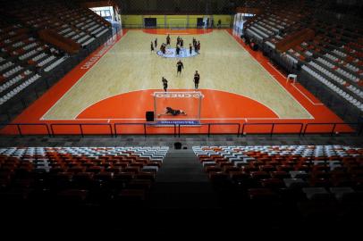  CARLOS BARBOSA, RS, BRASIL 14/08/2018ACBF treina em seu ginásio antes de embarcar para o Mundial de Futsal  que será disputado na Tailandia. (Felipe Nyland/Agência RBS)