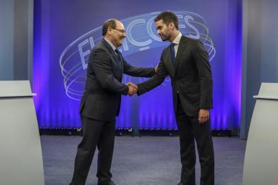  PORTO ALEGRE, RS, BRASIL, 25-10-2018. Debate na RBS TV com os candidatos a governadores do RS, pelo segundo turno, José Ivo Sartori e Eduardo Leite.(ISADORA NEUMANN/AGÊNCIA RBS)