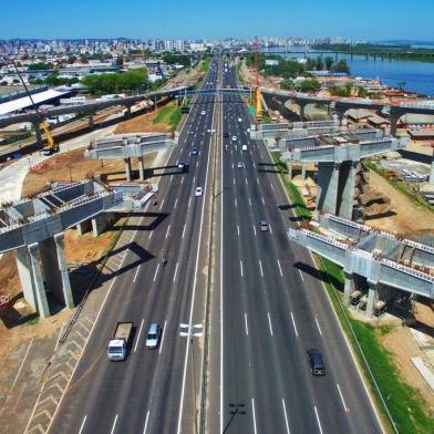  PORTO ALEGRE, RS, BRASIL, 17/10/2018 -  Obras na ponte do Guaíba. (FOTOGRAFO: LAURO ALVES / AGENCIA RBS)