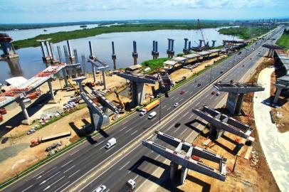  PORTO ALEGRE, RS, BRASIL, 17/10/2018 -  Obras na ponte do Guaíba. (FOTOGRAFO: LAURO ALVES / AGENCIA RBS)