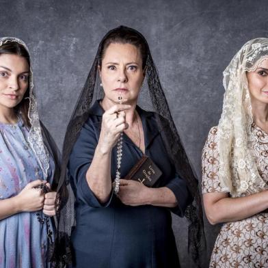 Roseane (Talita Fusco), Mirtes (Elizabeth Savalla) e Liliane (Simone Zucato) em O Sétimo Guardião.