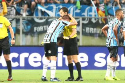  PORTO ALEGRE, RS, BRASIL, 30-10-2018. Grêmio enfrenta o River Plate pela semifinal da Libertadores na Arena. (CARLOS MACEDO/AGÊNCIA RBS)