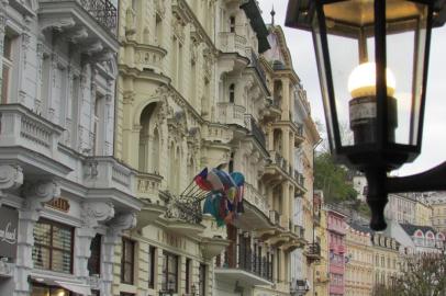 Vista de Karlovy Vary, cidade balneária da República Tcheca, a 120 quilômetros de Praga.