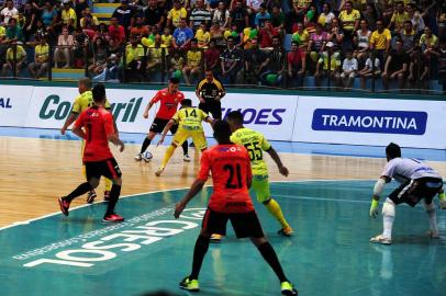  MARECHAL CANDIDO RONDON, PR, BRASIL, 01/11/2018 - ACBF x Copagril, jogo de ida, jogo válido pelas quartas de final da Liga Nacional de Futsal. (Marcelo Casagrande/Agência RBS)