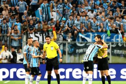  PORTO ALEGRE, RS, BRASIL, 30-10-2018. Grêmio enfrenta o River Plate pela semifinal da Libertadores na Arena. (CARLOS MACEDO/AGÊNCIA RBS)