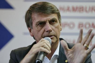  NOVO HAMBURGO, RS, BRASIL, 06-04-2018: Palestra com Jair Bolsonaro, pré-candidato à Presidência da República pelo PSL.(FOTO: FÉLIX ZUCCO / AGENCIA RBS)