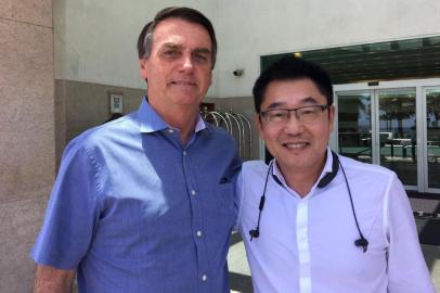 Winston Ling com o presidente eleito Jair Bolsonaro