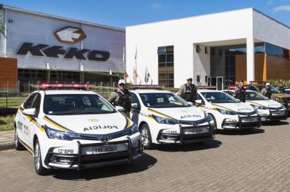 Keko faz doação de acessórios para viaturas da Brigada Militar de Caxias do Sul, Bento Gonçalves e Vacaria