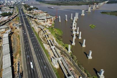  PORTO ALEGRE - BRASIL - Contrução da nova ponte do Guaíba . (FOTO: LAURO ALVES)