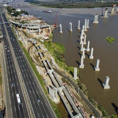  PORTO ALEGRE - BRASIL - Contrução da nova ponte do Guaíba . (FOTO: LAURO ALVES)