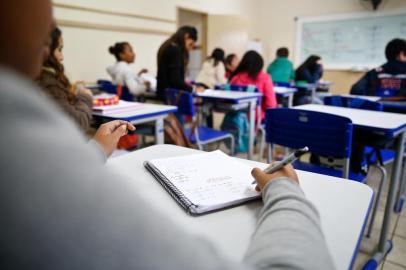  SÃO JOSÉ, SC, BRASIL, 03-09-2018: Centro Educacional Vila Formosa. Escola catarinense que mais cresceu no IDEB 2017.