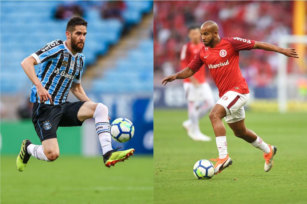 Montagem sobre fotos de Lucas Uebel, Grêmio, e Ricardo Duarte, Inter/Divulgação