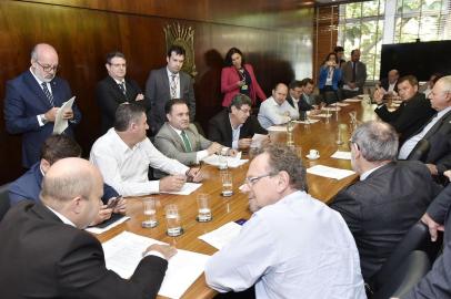 Reunião de líderes partidários na Assembleia Legislativa. Foto: Vinicius Reis/Agência ALRS