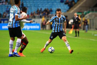 PORTO ALEGRE, RS, BRASIL, 04/08/2018 - Grêmio recebe o Flamengo pelo Brasileirão.Na foto -  Pepê. (FOTOGRAFO: TADEU VILANI / AGENCIA RBS)