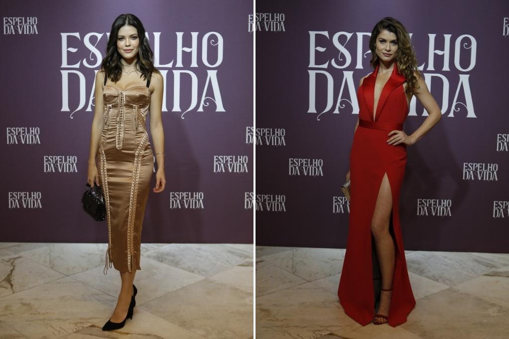 Vitória Strada, Alinne Moraes e mais: veja os looks das atrizes na festa da  nova novela 