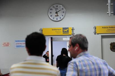  CAXIAS DO SUL, RS, BRASIL. 06/12/2018.Falta de pagamento raio X aroporto  Hugo Cantergiani. Operação padrão. (Antonio Valiente/Ag~encia RBS)