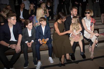 A família Beckham ao lado de Anna Wintour, editora da Vogue americana (Annie Tritt/The New