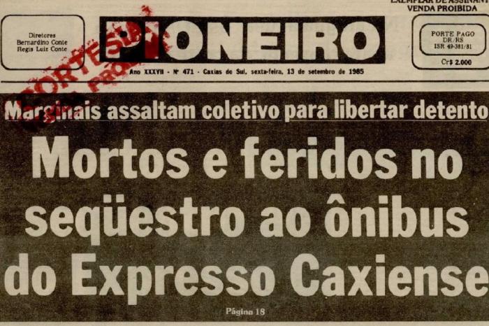 Reprodução / Jornal Pioneiro - 13/09/1985