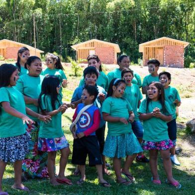 Coral infantil da comunidade kaingang de Farroupilha é destacado no projeto Juntos na Diversidade, parceria da UCS com a Secretaria de Cultura, Esporte e Lazer do Governo do Estado.