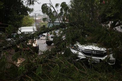 PORTO ALEGRE, RS, BRASIL, 17-125-2018. Chuva causa estragos nas ruas de Porto Alegre. Na foto: Rua Grão Pará (CAMILA DOMINGUES/AGÊNCIA RBS)