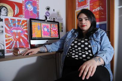  CAXIAS DO SUL, RS, BRASIL 03/12/2018Marina Procházka, artista digital vai expor no Alouca Café. (Felipe Nyland/Agência RBS)