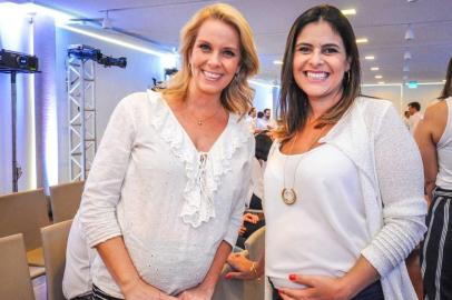 As apresentadoras grávidas da RBS TV no momento: Daniela Ungaretti e Shana Müller (D).