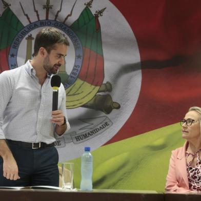  PORTO ALEGRE, RS, BRASIL - 2018.12.27 - Governador eleito, Eduardo Leite, anuncia Arita Bergmann como secretária de saúde do Rio Grande do Sul. (Foto: ANDRÉ ÁVILA/ Agência RBS)