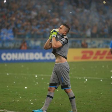  PORTO ALEGRE, RS, 21.02.2018. Grêmio enfrenta o Independiente na Arena no jogo de volta da Recopa Sul-Americana em Porto Alegre.Foto: André Ávila/Agência RBS