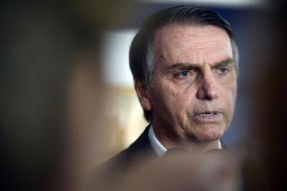 O candidato do PSL à Presidência da República, Jair Bolsonaro, durante coletiva de imprensa no dia 20 de outubro.