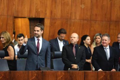  PORTO ALEGRE, RS, BRASIL, 01/01/2019 - Posse de Eduardo Leite na Assembléia Legislativa. (FOTOGRAFO: MATEUS BRUXEL / AGENCIA RBS)