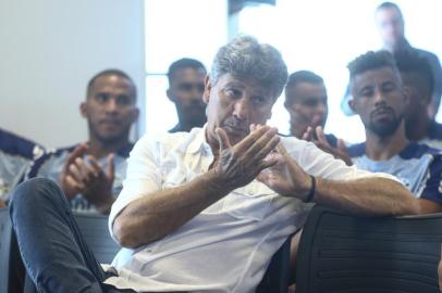  PORTO ALEGRE, RS, BRASIL, 03.01.2019. Reapresentação do Grêmio no CT Luiz Carvalho. No detalhe, técnico Renato Portaluppi.Foto: Isadora Neumann/Agência RBS