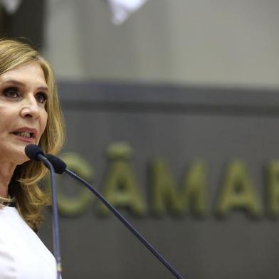  PORTO ALEGRE, RS, BRASIL, 03-01-2019: Vereadora Monica Leal toma posse como presidente da Câmara de Vereadores de Porto Alegre. (Foto: Mateus Bruxel / Agência RBS)