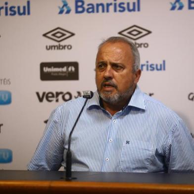  PORTO ALEGRE, RS, BRASIL, 04/01/2019 - Paulo Rabaldo, médico do Grêmio falando sobre a cirurgia do Renato Gaúcho. (FOTOGRAFO:ISADORA NEUMANN / AGENCIA RBS)